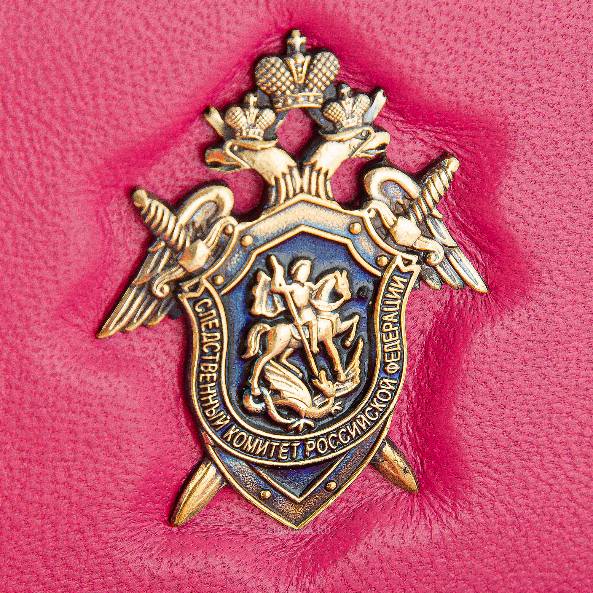 Обложка для удостоверения СКР с жетоном розовая